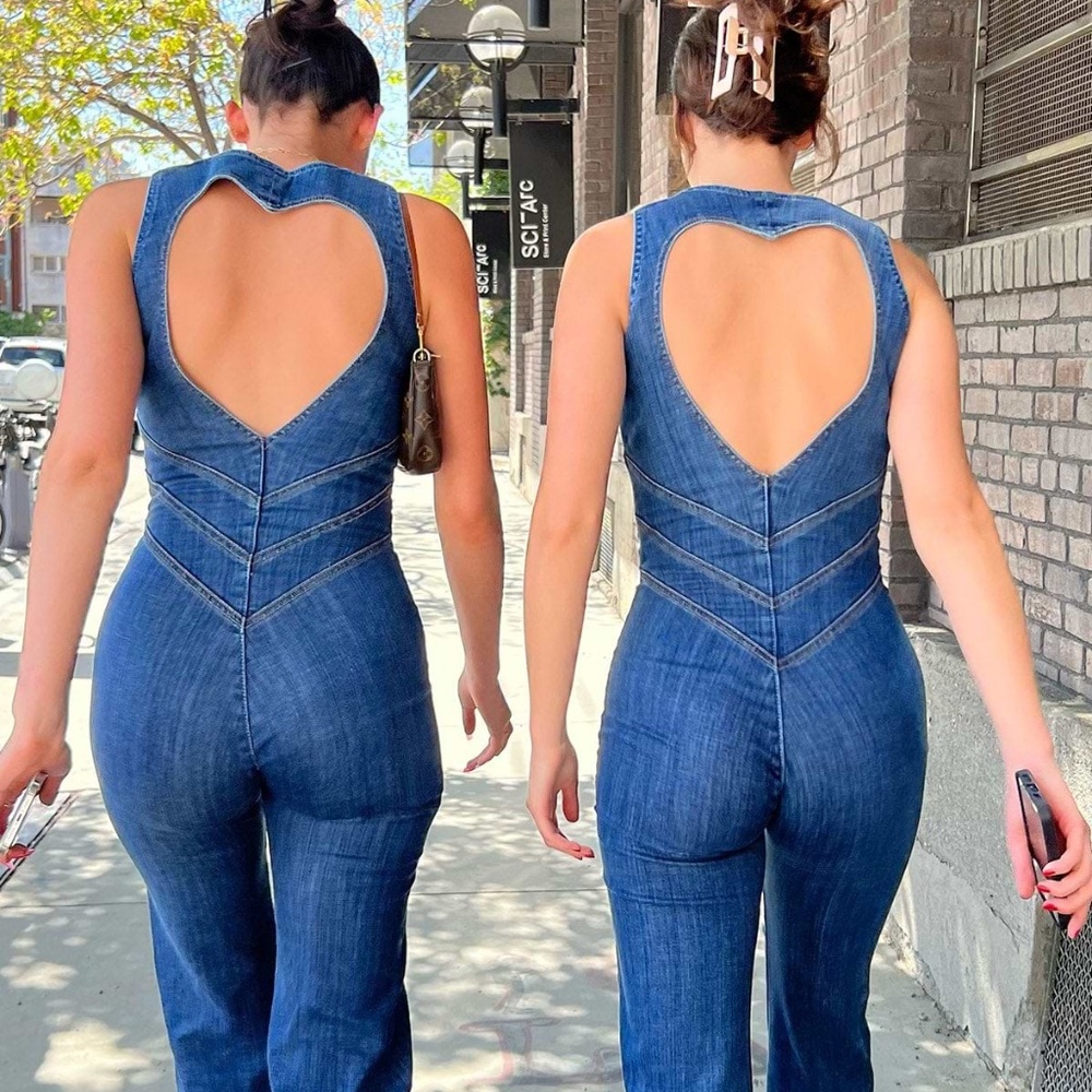 Revice Hollywood Heartthrob Heart Cutout Jumpsuit Size M NWT